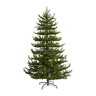 Nearly Natural Faux 8 Foot Pre-Lit Pine Christmas Tree