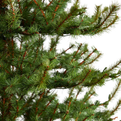 Nearly Natural Faux 8 Foot Pre-Lit Pine Christmas Tree