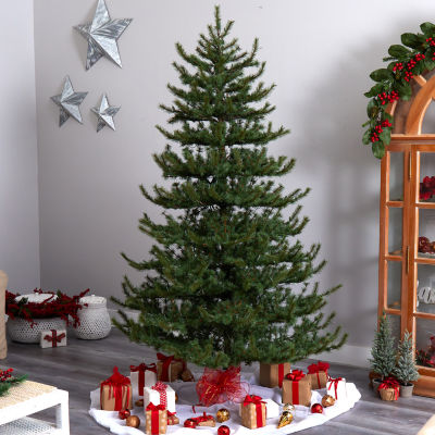 Nearly Natural Faux 8 Foot Pre-Lit Pine Christmas Tree