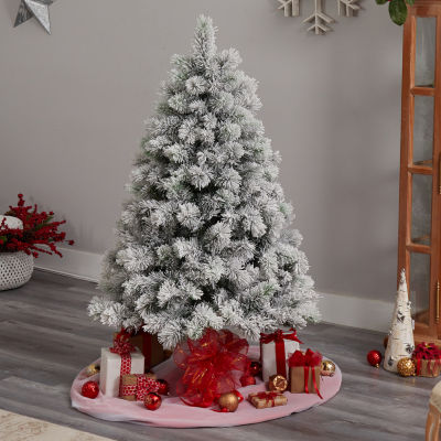 Nearly Natural Faux 5 Foot Pre-Lit Pine Christmas Tree