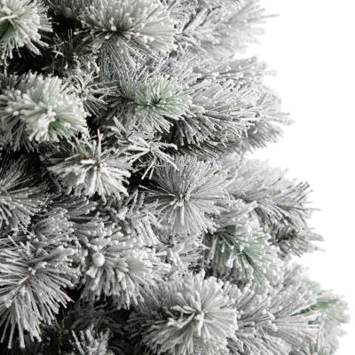 Nearly Natural Faux 6 Foot Pre-Lit Pine Christmas Tree