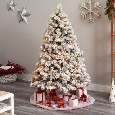 Nearly Natural Faux 6 Foot Pre-Lit Pine Christmas Tree