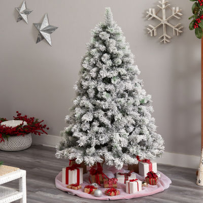 Nearly Natural Faux 6 Foot Pre-Lit Pine Christmas Tree