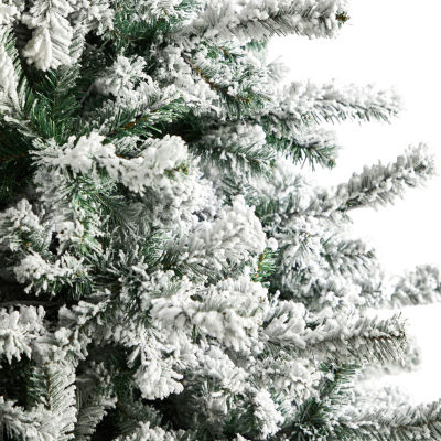 Nearly Natural Faux Green 10 Foot Pre-Lit Spruce Christmas Tree