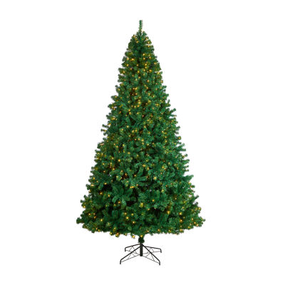 Nearly Natural Faux Douglas 11 Foot Pre-Lit Christmas Tree