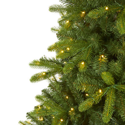 Nearly Natural New Haven Faux 7 Foot Pre-Lit Spruce Christmas Tree