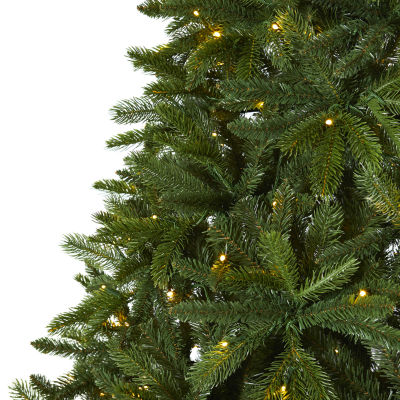 Nearly Natural Sierra Faux 7 Foot Pre-Lit Spruce Christmas Tree