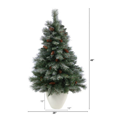 Nearly Natural Snowed Mountain Faux Foot Pine Christmas Tree