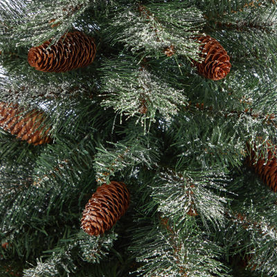 Nearly Natural Snowed Mountain Faux Foot Pine Christmas Tree