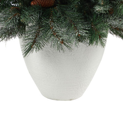 Nearly Natural Snowed Mountain Faux Foot Pine Christmas Tree