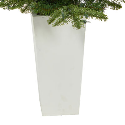 Nearly Natural Layered Washington Faux 4 1/2 Foot Pre-Lit Spruce Christmas Tree