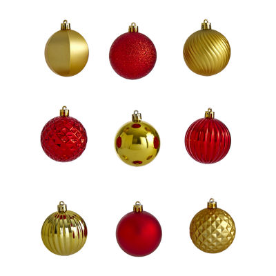 Nearly Natural Shatterproof Tree Red Set 101-Pc Christmas Ornament