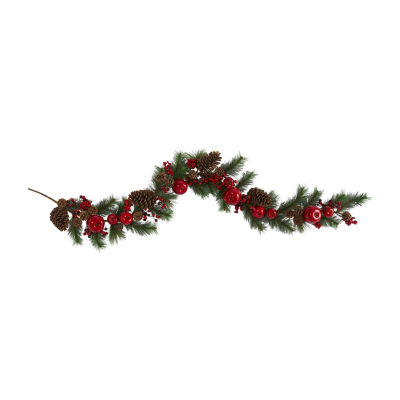 Nearly Natural Apple Indoor Christmas Garland