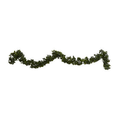 Nearly Natural 6ft. Boxwood Faux Indoor Christmas Garland