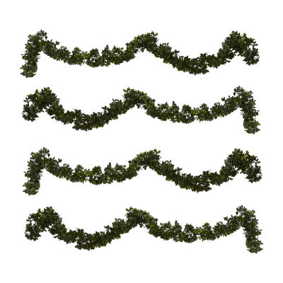 Nearly Natural 6ft. Boxwood Faux Christmas Indoor Garland