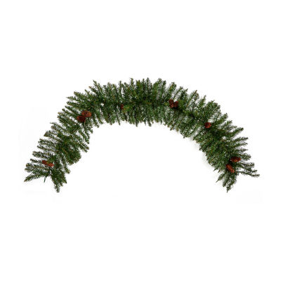 Nearly Natural 6ft. Mixed Pines Faux Pre-Lit Christmas Indoor Garland