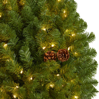 Nearly Natural Giant Faux Pre-Lit Wreath