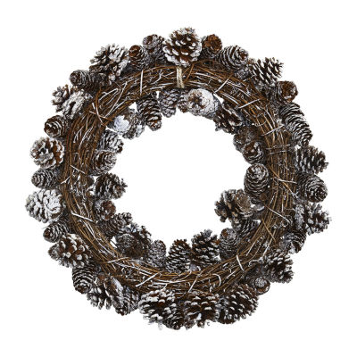 Nearly Natural 17in. Faux Pinecone Indoor Wreath