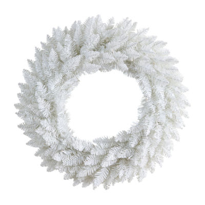 Nearly Natural 24in. Spruce Artificial Indoor Pre-Lit Christmas Wreath
