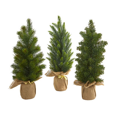 Nearly Natural Faux Cypress Green 1 1/2 Feet Pine Christmas Tree