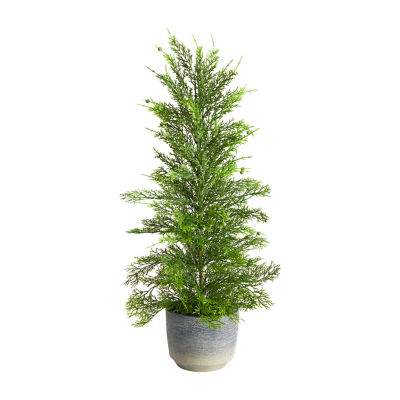 Nearly Natural Californian In Planter 2 1/2 Foot Cedar Christmas Tree