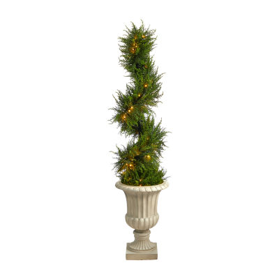 Nearly Natural Faux Cypress 5 Foot Pre-Lit Christmas Tree