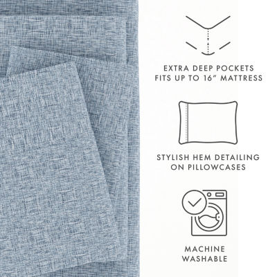 Casual Comfort™ Premium Ultra Soft Microfiber Chambray Sheet Sets