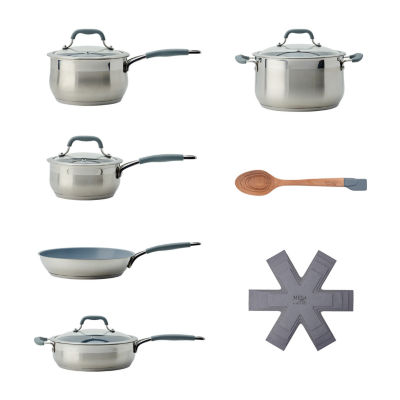 Cuisinart Heritage Stainless Steel 11-pc. Cookware Set, Color: Stainless  Steel - JCPenney