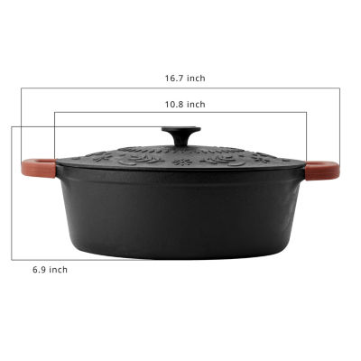 Mesa Mia Cast Iron 7-qt. Oval Dutch Oven with Lid