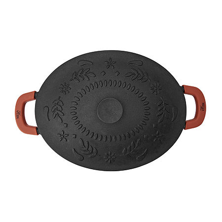 Mesa Mia Cast Iron 7-qt. Oval Dutch Oven With Lid, One Size, Black