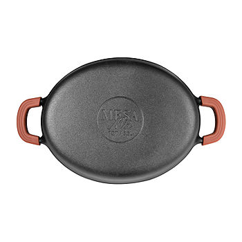 Mesa Mia Cast Iron 7-Qt. Oval Dutch Oven with Lid, Black