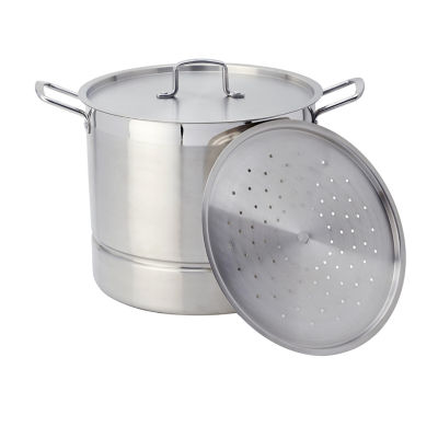 Mesa Mia Stainless Steel 20-qt. Stockpot with Steamer Insert