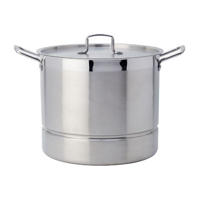 Mesa Mia Stainless Steel 20-qt. Stockpot with Steamer Insert