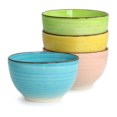 Elama Hudson 12-pc. Double Bowl Stoneware Dinnerware Set