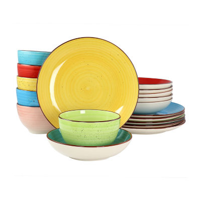 Elama 18-pc. Stoneware Dinnerware Set