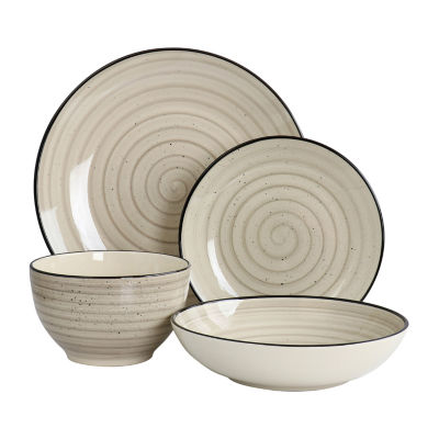 Elama Gia 24-pc. Stoneware Dinnerware Set