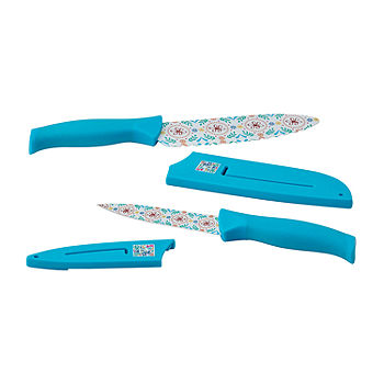 Tasty Knife Set of 2 With Sheaths Chef and Utility Knife Soft Grip