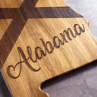 Totally Bamboo Origins State Shaped Serving and Cutting Board