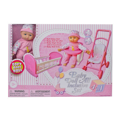 Kids Concepts 13" Soft Body Doll 4 In 1 Set Doll