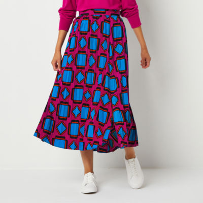 Mid length pleated outlet skirts jcpenney