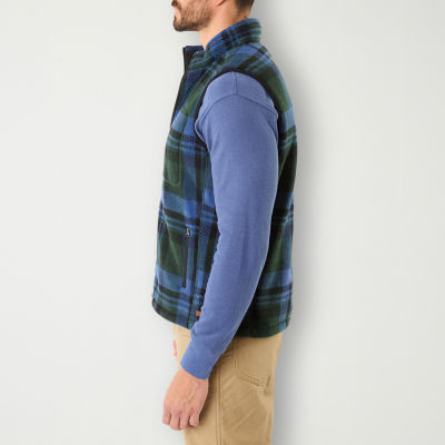 Smiths Workwear Sherpa Lined Plaid Mens Fleece Vest