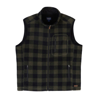 Smiths Workwear Sherpa Lined Plaid Mens Fleece Vests