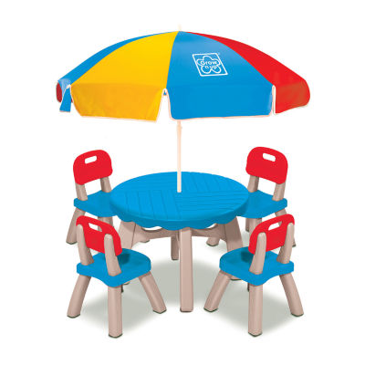 Grown'N Up Summertime Patio Set with Chairs & Umbrella
