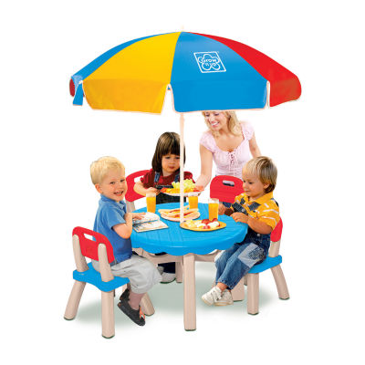 Grown'N Up Summertime Patio Set with Chairs & Umbrella