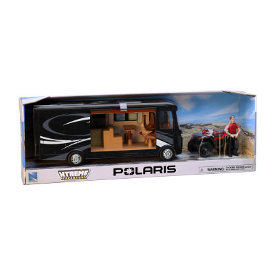 New Ray Camping Rv Play Set with Mini Die Cast Polaris