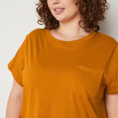 Profile Nationals Plus Size Notch Neck T-Shirt