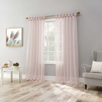 No 918 Krista Sheer Tab Top Single Curtain Panel