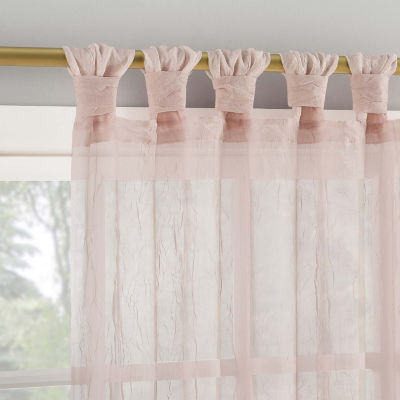 No 918 Krista Sheer Tab Top Single Curtain Panel