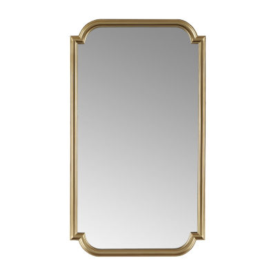 Madison Park 38 Adelaide Gold Scalloped Wood Wall Mount Rectangular Wall Mirror