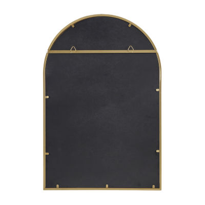 Martha Stewart 35.5 Regina Gold Arched Wall Mount Wall Mirror